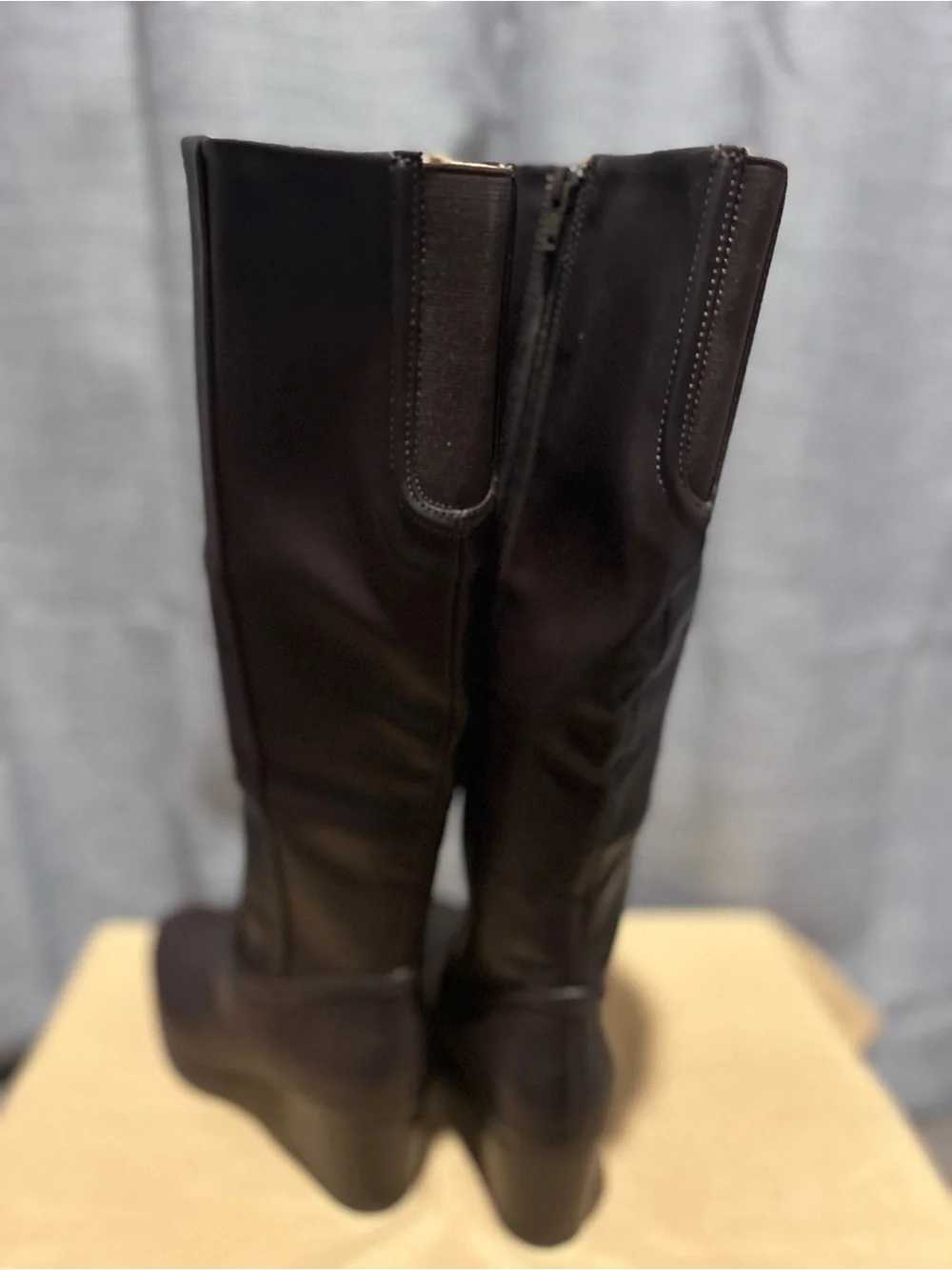 BareTraps Over-the-Knee Boots in Dark Brown Faux Leather